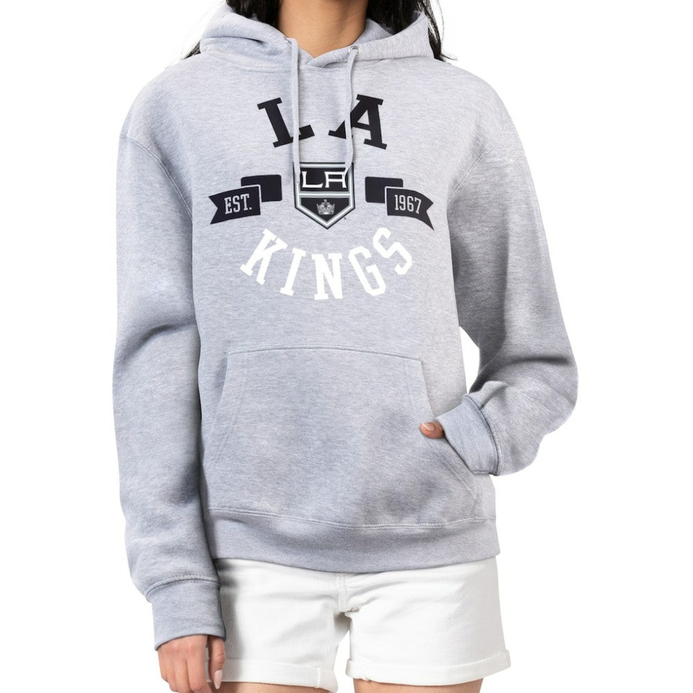 Los Angeles Kings G-III 4Her by Carl Banks Women's City Graphic Fleece Pullover Hoodie - Heather Gray | NHL near me