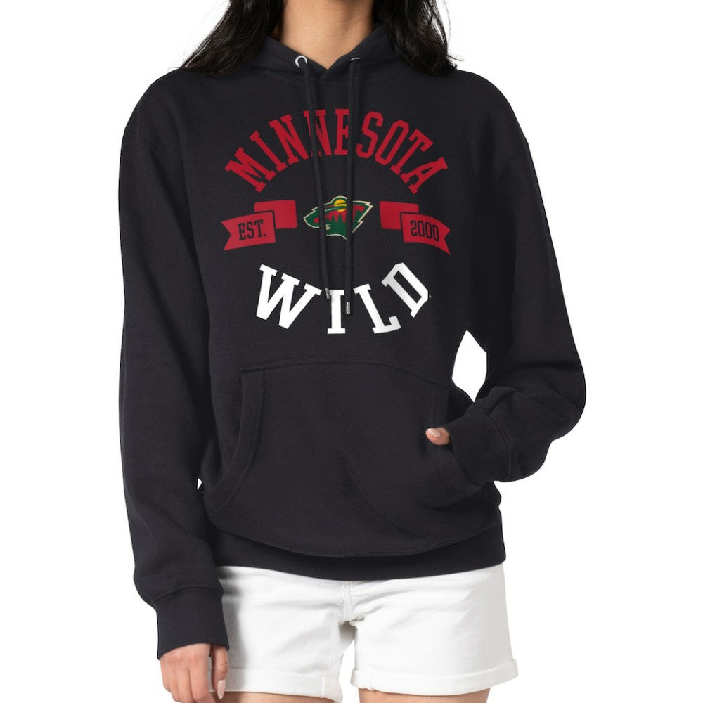 Minnesota Wild G-III 4Her by Carl Banks Women's City Graphic Fleece Pullover Hoodie - Black | NHL Clearance