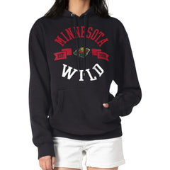 Minnesota Wild G-III 4Her by Carl Banks Women's City Graphic Fleece Pullover Hoodie - Black | NHL Clearance