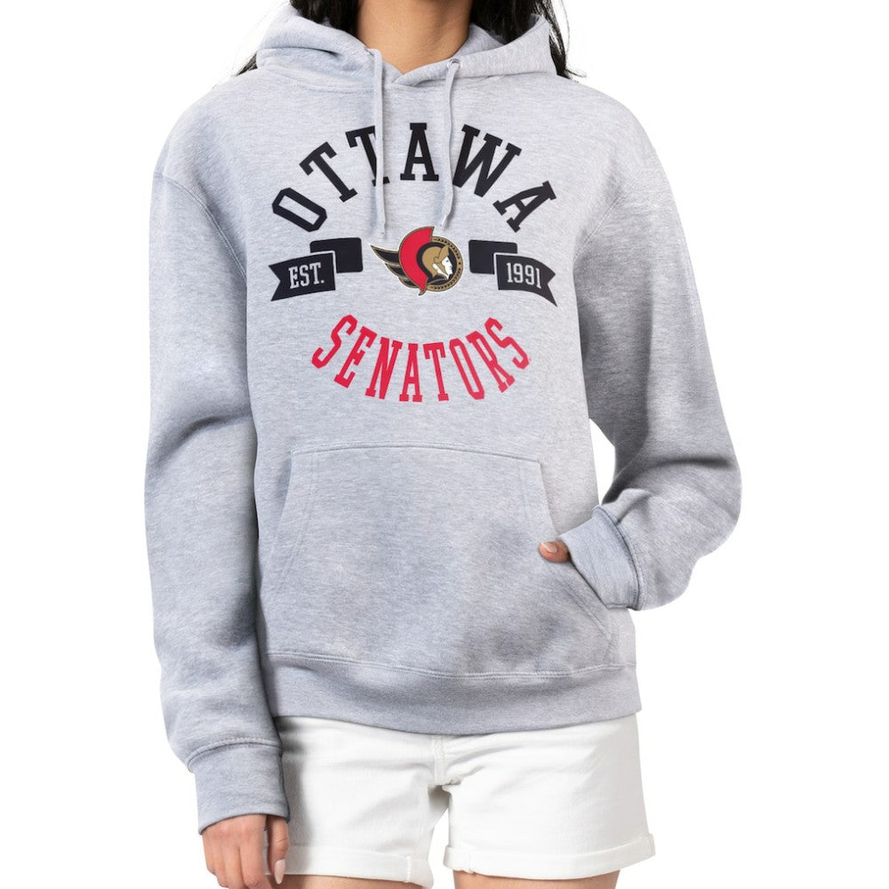 Ottawa Senators G-III 4Her by Carl Banks Women's City Graphic Fleece Pullover Hoodie - Heather Gray | NHL on sale