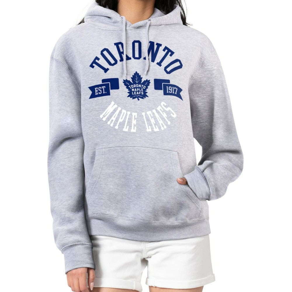 Toronto Maple Leafs G-III 4Her by Carl Banks Women's City Graphic Fleece Pullover Hoodie - Heather Gray | NHL Lifestyle