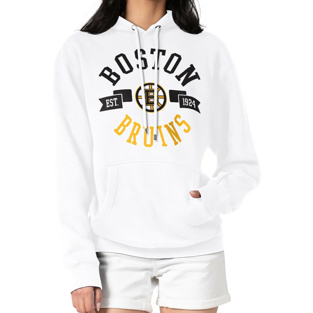 Boston Bruins G-III 4Her by Carl Banks Women's City Graphic Fleece Pullover Hoodie - White | NHL sale
