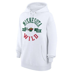 Minnesota Wild G-III 4Her by Carl Banks Women's City Graphic Fleece Pullover Hoodie - White | NHL Lifestyle