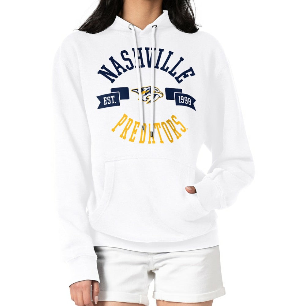 Nashville Predators G-III 4Her by Carl Banks Women's City Graphic Fleece Pullover Hoodie - White | NHL sale