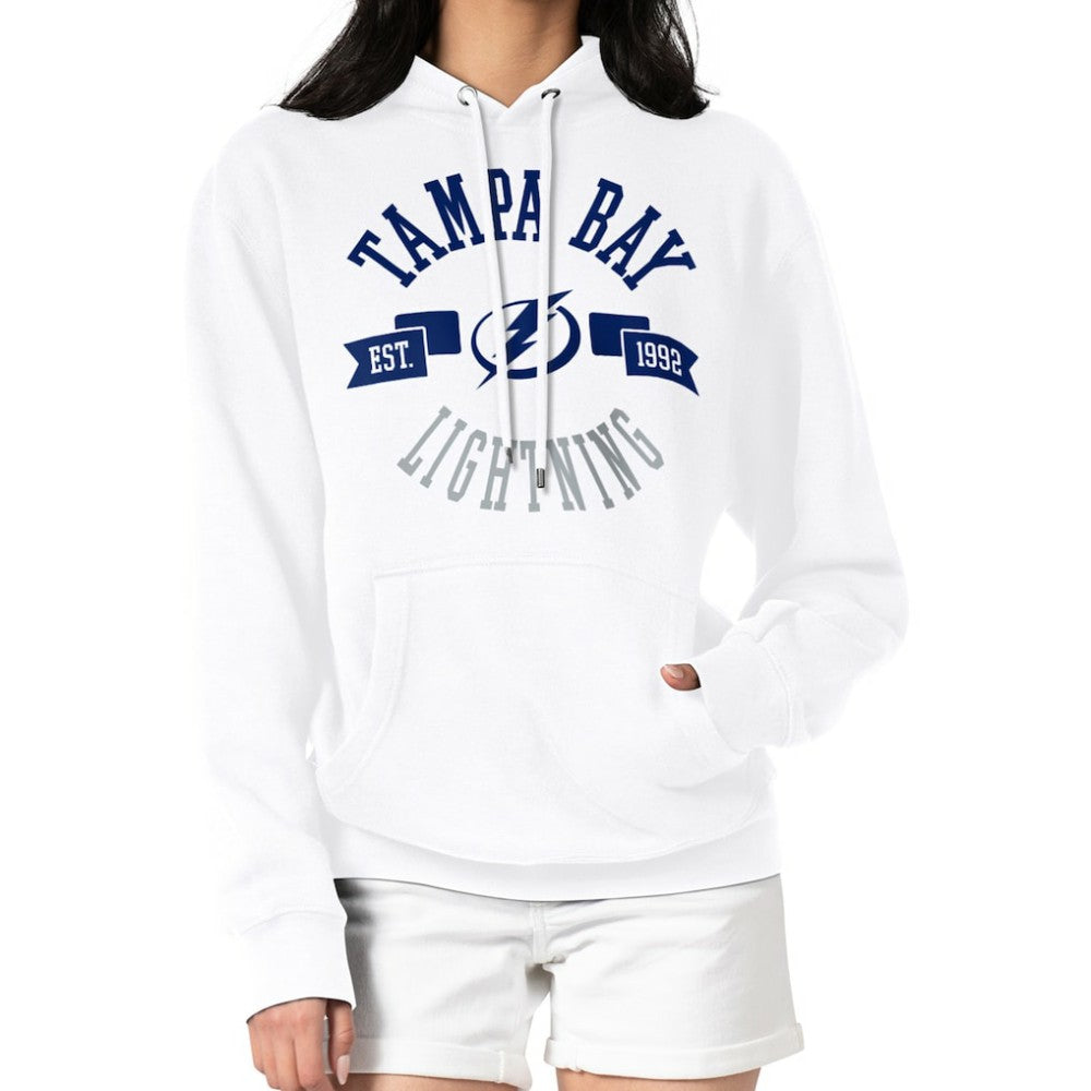 Tampa Bay Lightning G-III 4Her by Carl Banks Women's City Graphic Fleece Pullover Hoodie - White | NHL online