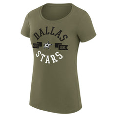 Dallas Stars G-III 4Her by Carl Banks Women's Super-Slim Fit Lightweight City Graphic Sport Crewneck T-Shirt - Green | NHL on sale