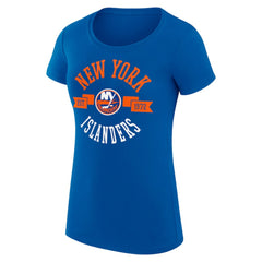 New York Islanders G-III 4Her by Carl Banks Women's Super-Slim Fit Lightweight City Graphic Sport Crewneck T-Shirt - Royal | NHL Clearance