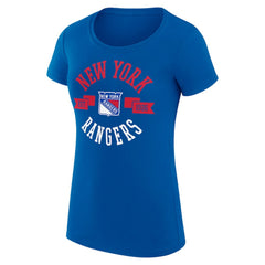 New York Rangers G-III 4Her by Carl Banks Women's Super-Slim Fit Lightweight City Graphic Sport Crewneck T-Shirt - Royal | NHL sale