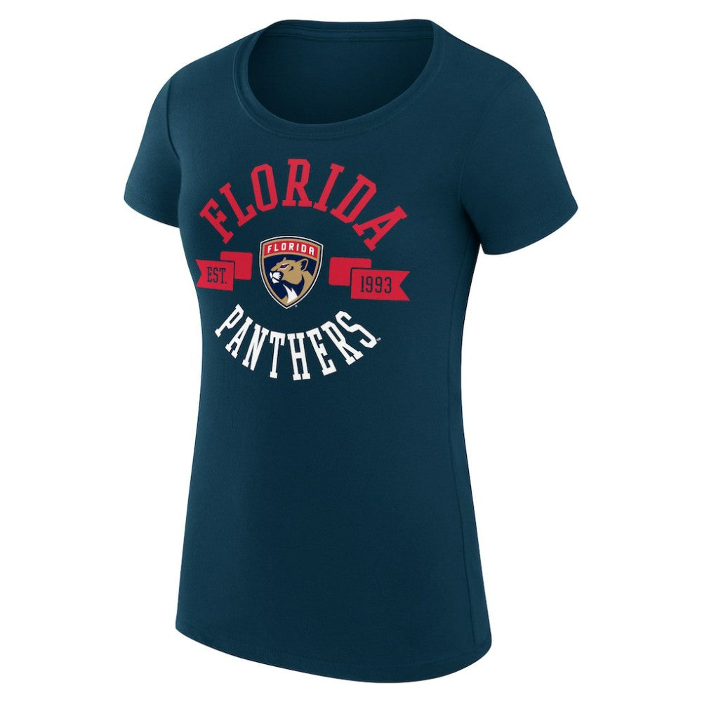 Florida Panthers G-III 4Her by Carl Banks Women's Super-Slim Fit Lightweight City Graphic Sport Crewneck T-Shirt - Navy | NHL Clearance