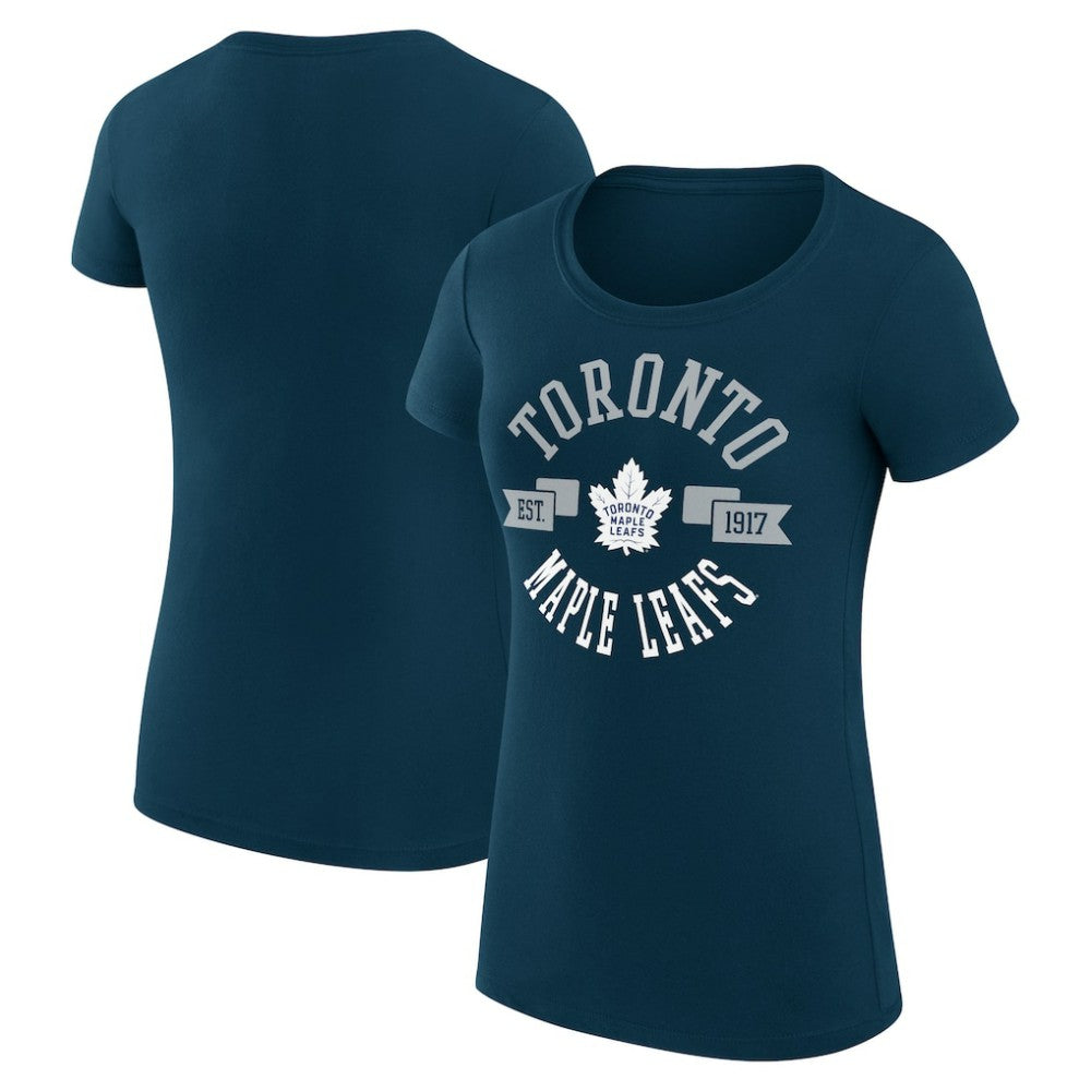 Toronto Maple Leafs G-III 4Her by Carl Banks Women's Super-Slim Fit Lightweight City Graphic Sport Crewneck T-Shirt - Navy | NHL near me