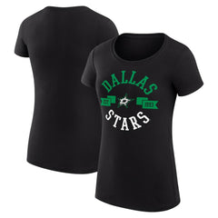 Dallas Stars G-III 4Her by Carl Banks Women's Super-Slim Fit Lightweight City Graphic Sport Crewneck T-Shirt - Black | NHL Lifestyle