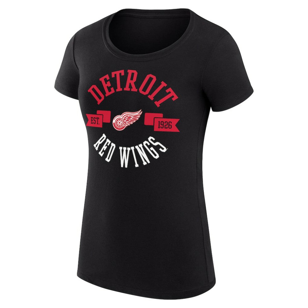 Detroit Red Wings G-III 4Her by Carl Banks Women's Super-Slim Fit Lightweight City Graphic Sport Crewneck T-Shirt - Black | NHL discount