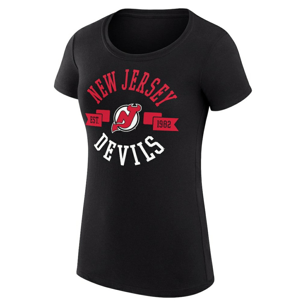 New Jersey Devils G-III 4Her by Carl Banks Women's Super-Slim Fit Lightweight City Graphic Sport Crewneck T-Shirt - Black | NHL discount