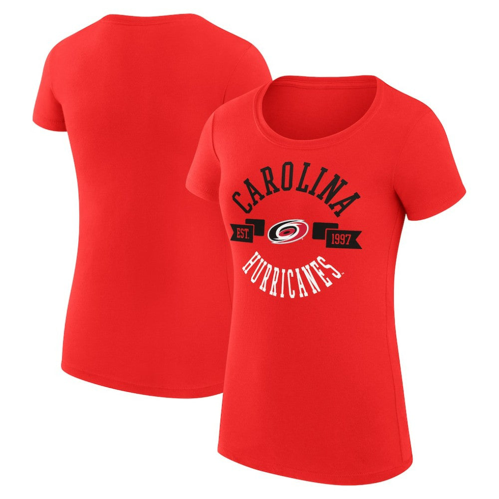 Carolina Hurricanes G-III 4Her by Carl Banks Women's Super-Slim Fit Lightweight City Graphic Sport Crewneck T-Shirt - Red | NHL on sale