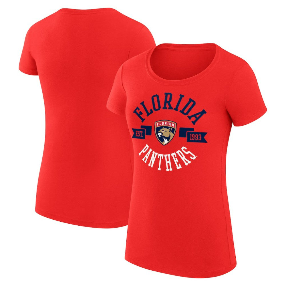 Florida Panthers G-III 4Her by Carl Banks Women's Super-Slim Fit Lightweight City Graphic Sport Crewneck T-Shirt - Red | NHL on sale
