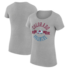 Colorado Avalanche G-III 4Her by Carl Banks Women's Super-Slim Fit Lightweight City Graphic Sport Crewneck T-Shirt - Heather Gray | NHL sale