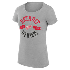 Detroit Red Wings G-III 4Her by Carl Banks Women's Super-Slim Fit Lightweight City Graphic Sport Crewneck T-Shirt - Heather Gray | NHL discount