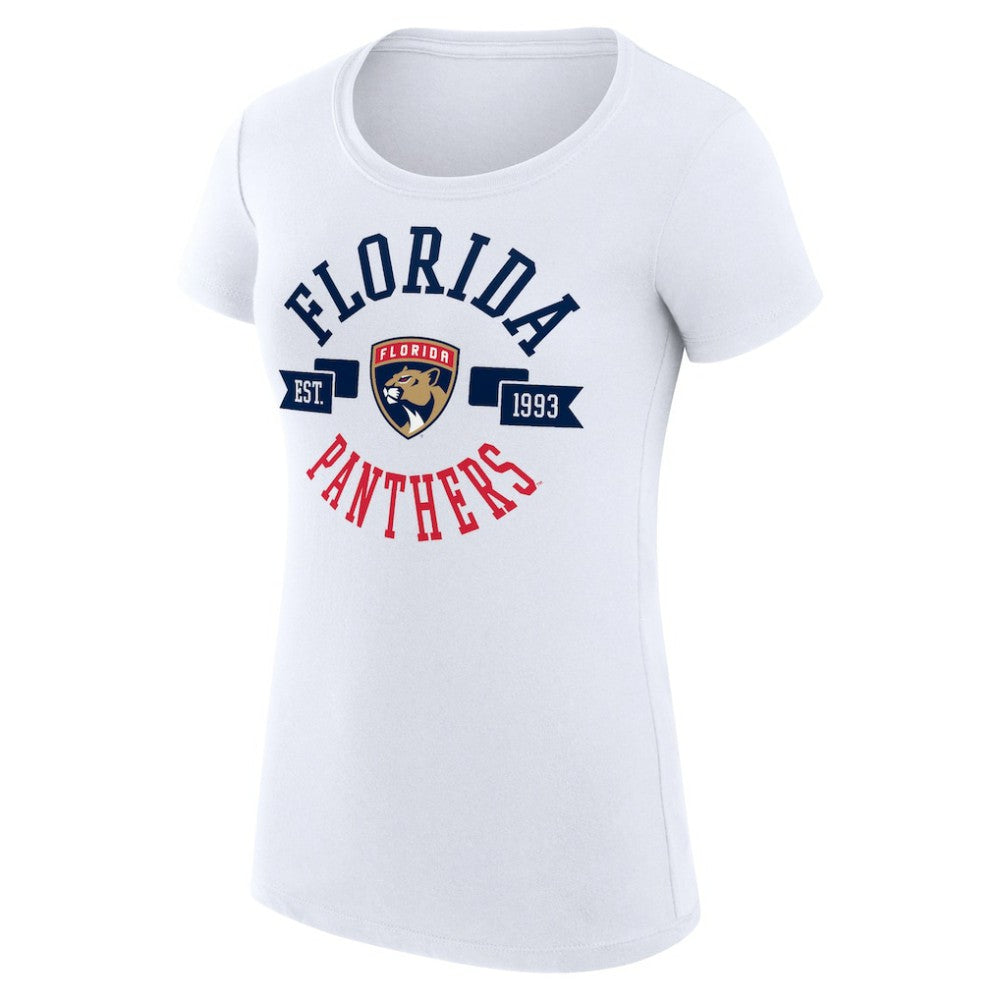 Florida Panthers G-III 4Her by Carl Banks Women's Super-Slim Fit Lightweight City Graphic Sport Crewneck T-Shirt - White | NHL on sale