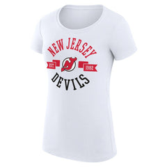 New Jersey Devils G-III 4Her by Carl Banks Women's Super-Slim Fit Lightweight City Graphic Sport Crewneck T-Shirt - White | NHL online
