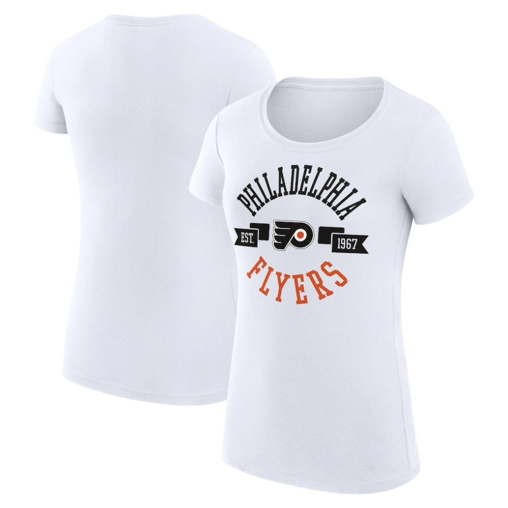 Philadelphia Flyers G-III 4Her by Carl Banks Women's Super-Slim Fit Lightweight City Graphic Sport Crewneck T-Shirt - White | NHL discount