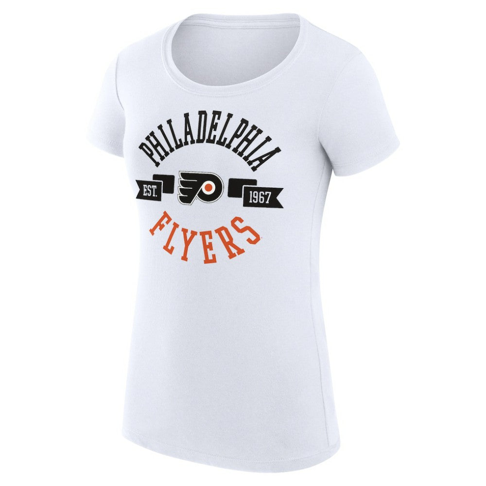 Philadelphia Flyers G-III 4Her by Carl Banks Women's Super-Slim Fit Lightweight City Graphic Sport Crewneck T-Shirt - White | NHL discount