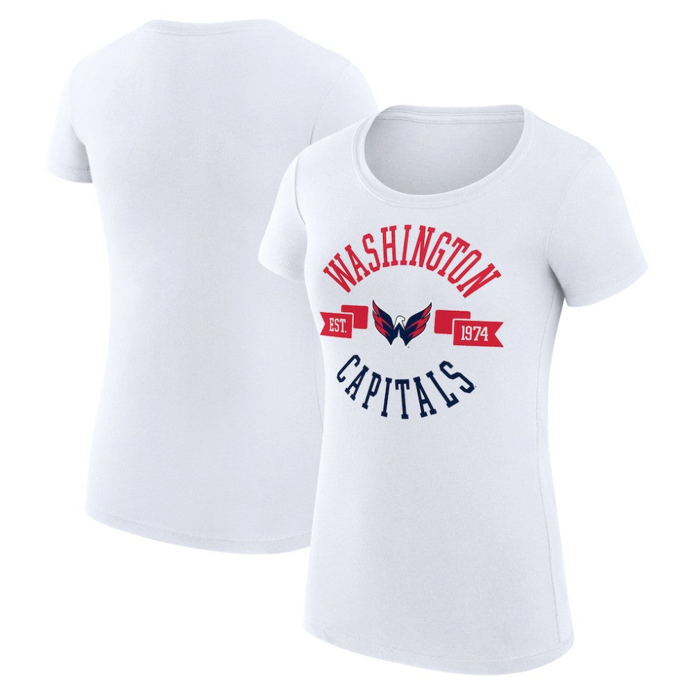 Washington Capitals G-III 4Her by Carl Banks Women's Super-Slim Fit Lightweight City Graphic Sport Crewneck T-Shirt - White | NHL sale