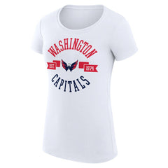Washington Capitals G-III 4Her by Carl Banks Women's Super-Slim Fit Lightweight City Graphic Sport Crewneck T-Shirt - White | NHL sale