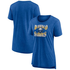Buffalo Sabres Women's Crash the Net Tri-Blend T-Shirt - Royal | NHL discount