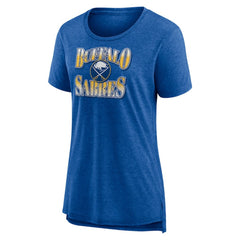Buffalo Sabres Women's Crash the Net Tri-Blend T-Shirt - Royal | NHL discount