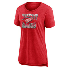 Detroit Red Wings Women's Crash the Net Tri-Blend T-Shirt - Red | NHL near me