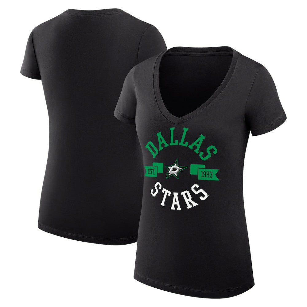 Dallas Stars G-III 4Her by Carl Banks Women's Super-Slim Fit Lightweight City Graphic V-Neck T-Shirt - Black | NHL discount