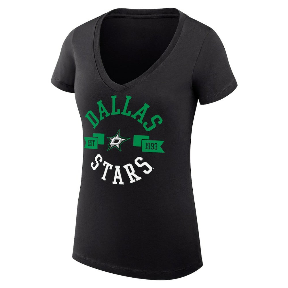 Dallas Stars G-III 4Her by Carl Banks Women's Super-Slim Fit Lightweight City Graphic V-Neck T-Shirt - Black | NHL discount