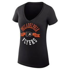 Philadelphia Flyers G-III 4Her by Carl Banks Women's Super-Slim Fit Lightweight City Graphic V-Neck T-Shirt - Black | NHL near me