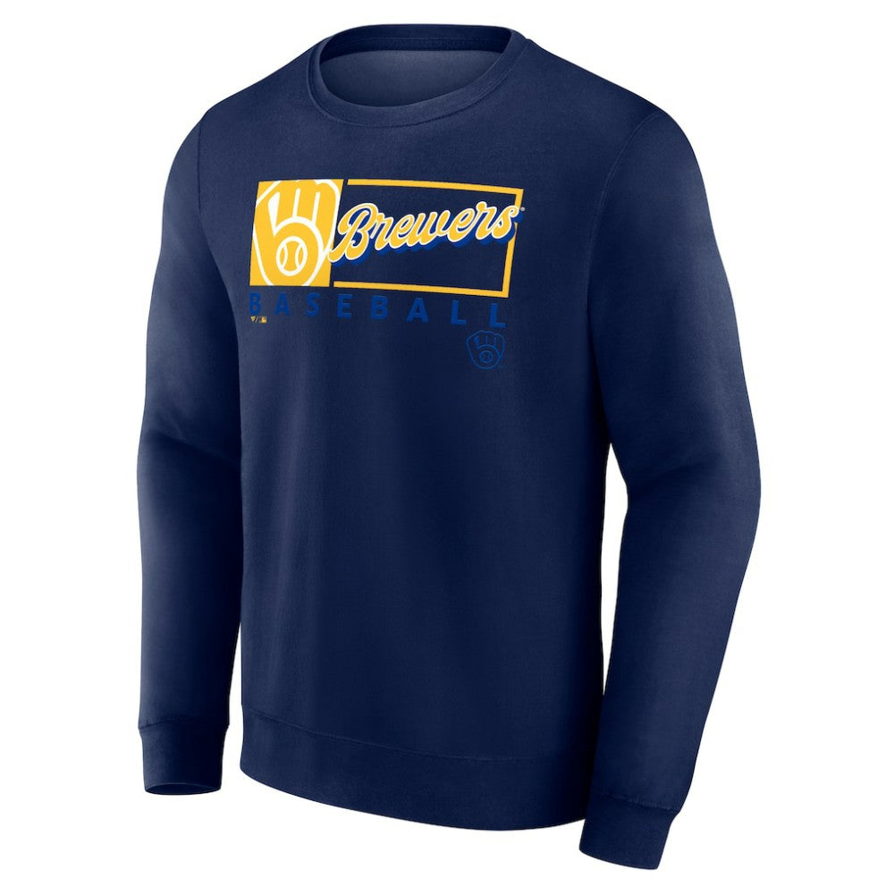 Milwaukee Brewers Fanatics Focus Fleece Pullover Sweatshirt Outlet