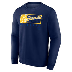 Milwaukee Brewers Fanatics Focus Fleece Pullover Sweatshirt Outlet