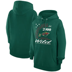 Minnesota Wild Starter Arch City Team Graphic Fleece Pullover Hoodie - Hunter Green | NHL Clearance