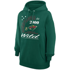 Minnesota Wild Starter Arch City Team Graphic Fleece Pullover Hoodie - Hunter Green | NHL Clearance