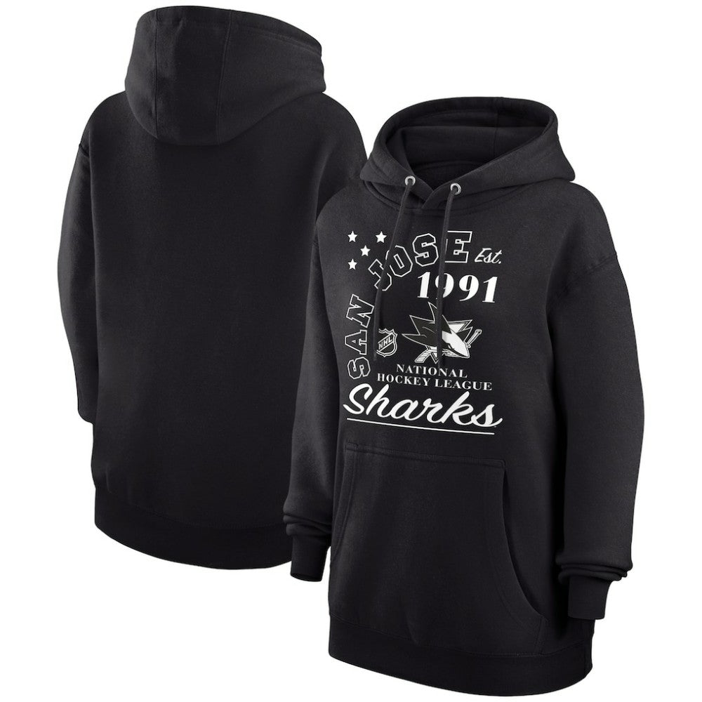 San Jose Sharks Starter Arch City Team Graphic Fleece Pullover Hoodie - Black | NHL sale