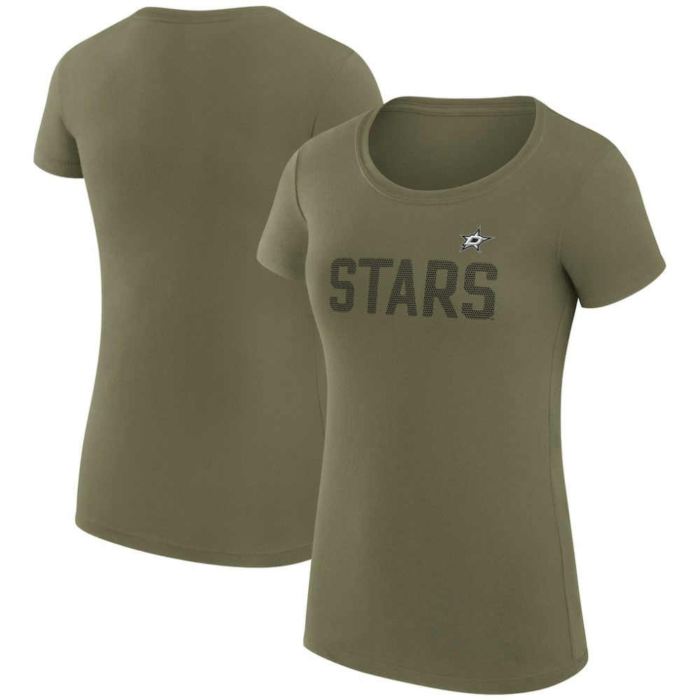 Dallas Stars G-III 4Her by Carl Banks Women's Super-Slim Fit Lightweight Dot Print Team T-Shirt - Green | NHL discount