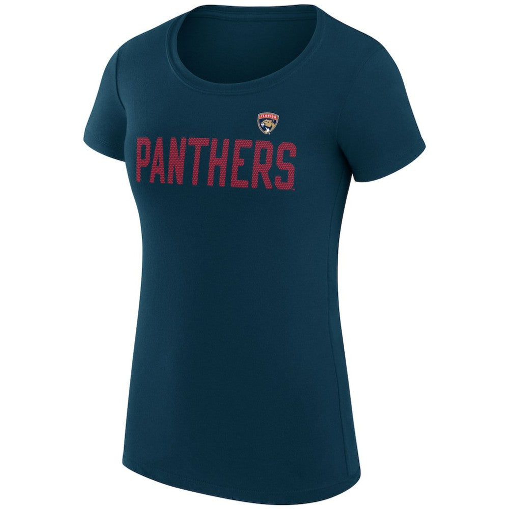 Florida Panthers G-III 4Her by Carl Banks Women's Super-Slim Fit Lightweight Dot Print Team T-Shirt - Navy | NHL Clearance