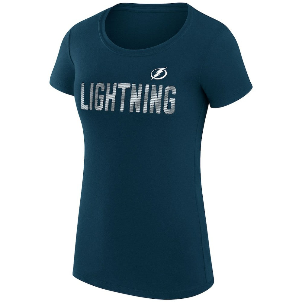 Tampa Bay Lightning G-III 4Her by Carl Banks Women's Super-Slim Fit Lightweight Dot Print Team T-Shirt - Navy | NHL discount