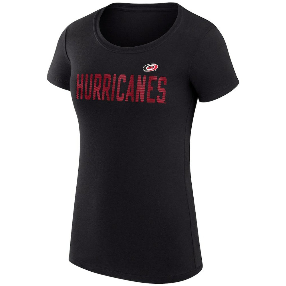 Carolina Hurricanes G-III 4Her by Carl Banks Women's Super-Slim Fit Lightweight Dot Print Team T-Shirt - Black | NHL online