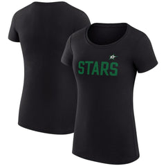 Dallas Stars G-III 4Her by Carl Banks Women's Super-Slim Fit Lightweight Dot Print Team T-Shirt - Black | NHL near me