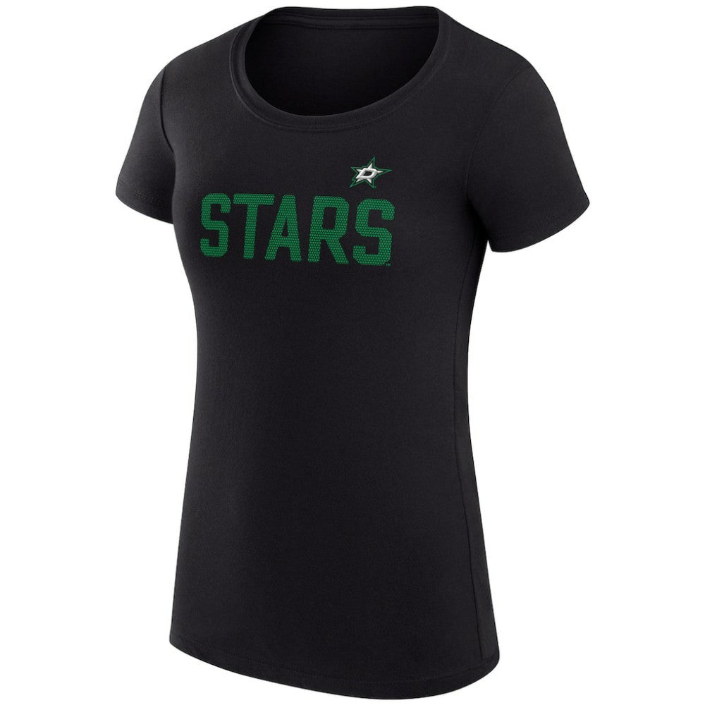 Dallas Stars G-III 4Her by Carl Banks Women's Super-Slim Fit Lightweight Dot Print Team T-Shirt - Black | NHL near me