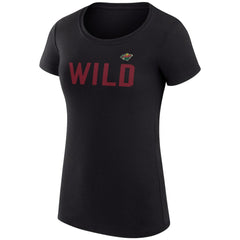 Minnesota Wild G-III 4Her by Carl Banks Women's Super-Slim Fit Lightweight Dot Print Team T-Shirt - Black | NHL discount