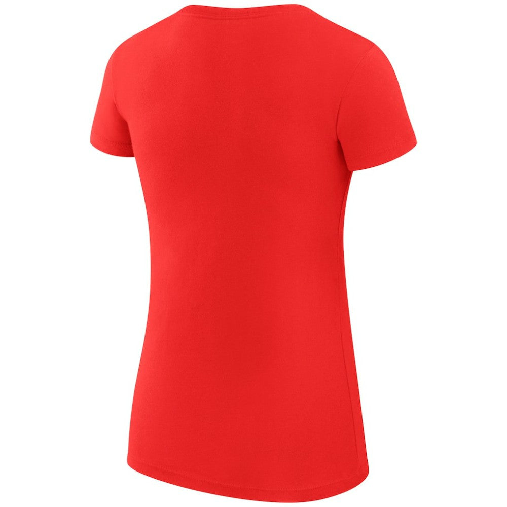 Chicago Blackhawks G-III 4Her by Carl Banks Women's Super-Slim Fit Lightweight Dot Print Team T-Shirt - Red | NHL on sale