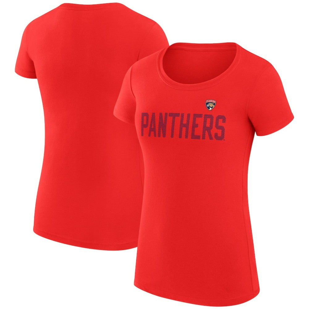 Florida Panthers G-III 4Her by Carl Banks Women's Super-Slim Fit Lightweight Dot Print Team T-Shirt - Red | NHL on sale