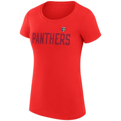 Florida Panthers G-III 4Her by Carl Banks Women's Super-Slim Fit Lightweight Dot Print Team T-Shirt - Red | NHL on sale