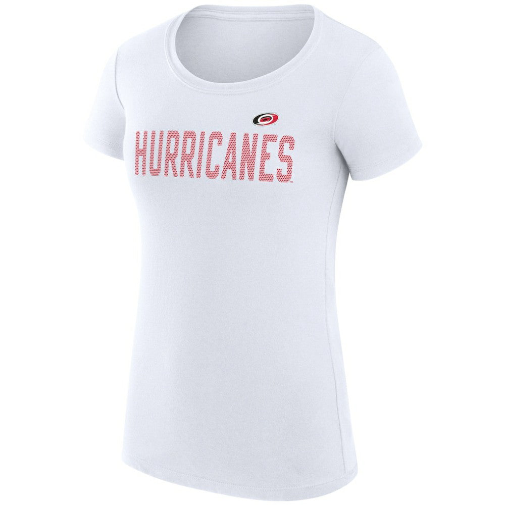 Carolina Hurricanes G-III 4Her by Carl Banks Women's Super-Slim Fit Lightweight Dot Print Team T-Shirt - White | NHL discount