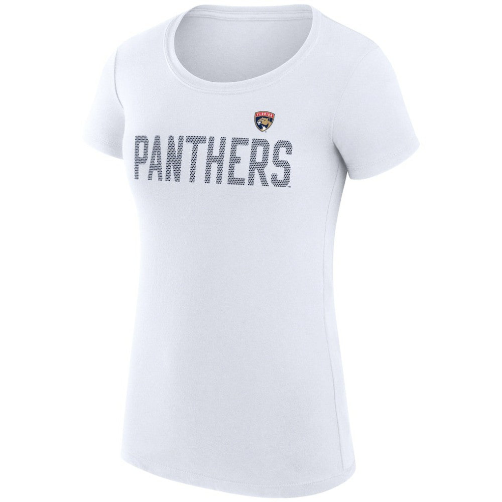 Florida Panthers G-III 4Her by Carl Banks Women's Super-Slim Fit Lightweight Dot Print Team T-Shirt - White | NHL Lifestyle